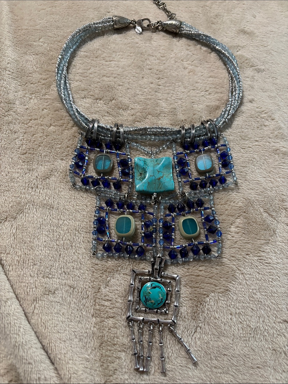 Chico's Originals Turquoise-Blue Statement Necklace